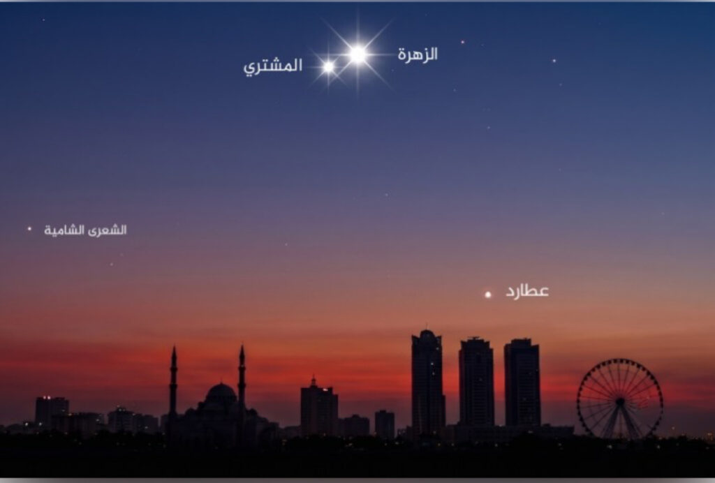 اقتران الزهرة والمشتري يخطف أنظار سكان المملكة في مشهد سماوي بديع