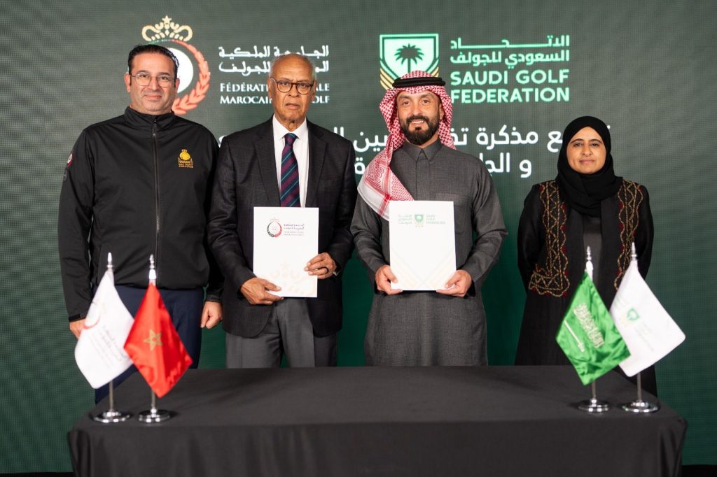 الاتحاد السعودي للجولف يوقع مذكرة تفاهم مع الجامعة الملكية المغربية للجولف لتعزيز التعاون وتطوير اللعبة في المملكتين