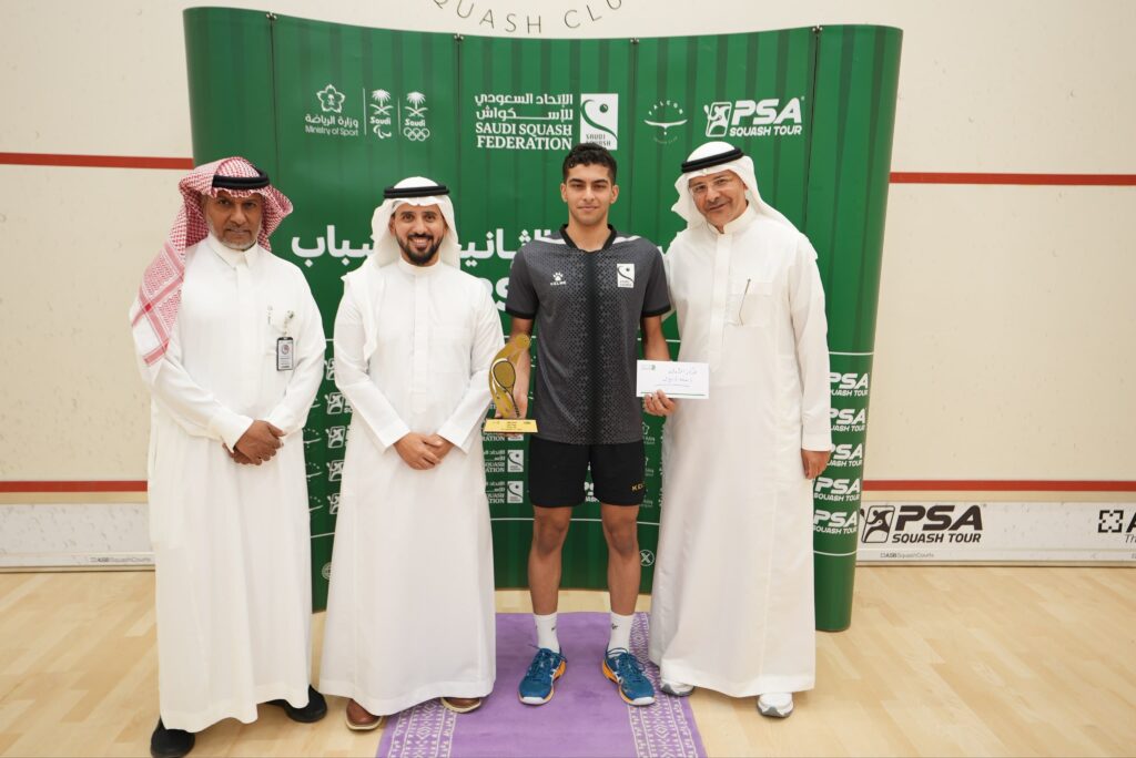 من نادي الصفا .. محمد آل نصفان يتوج ببطولة الرياض الثانية لمحترفي الإسكواش PSA 3K